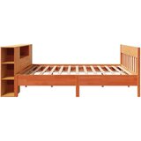  Knjižna postelja brez vzmetnice vošč. rjava 200x200 cm borovina, (21608671) | Shoptok.si