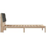 vidaXL Posteljni okvir z oblazinjenim vzglavjem Rjava 90 x 190 cm | Shoptok.si