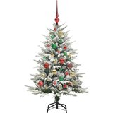 vidaXL Umjetno božićno drvce s rasvjetom i setom kuglica Zelena 120 cm | shoptok.hr