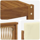  Set vanjskih sofa 4 pcs Prirodna i krem Poliester | shoptok.hr