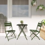 Bistro set 3 pcs Zelena Čelik | shoptok.hr