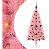 vidaXL Božično drevo med 150 LED z stojalom Roza 120 cm PVC | Shoptok.si