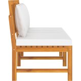  Dnevni ležaj s krem jastukom 200x60x75 cm masivno drvo bagrema | shoptok.hr