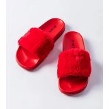 Gemre Red flip-flops with fur Raffaele | Shoptok.si