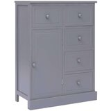  Komoda z 10 predali siva 113x30x79 cm les, (20656366) | Shoptok.si