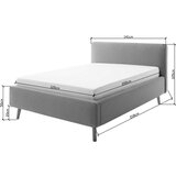 Meise Möbel Sivi tapecirani krevet bez podnice 120x200 cm Mattis – | shoptok.hr