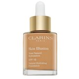 Clarins Skin Illusion Natural Hydrating SPF15 vlažilna podlaga z uv filtrom 30 ml odtenek 113 Chestnut | Shoptok.si