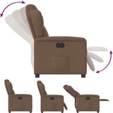  Električni naslanjač rjavo blago | Shoptok.si