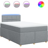  Krevet s oprugama i madrac svjetlosivi 120 x 200cm od tkanine | shoptok.hr