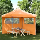 vidaXL Zložljivi pop-up šotor za zabave 2 stranici oranžna