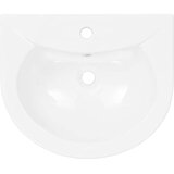  Prostostoječi umivalnik & podstavek keramika bel 520x440x190 mm | Shoptok.si