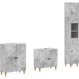  Set za kupaonicu od 3 dijela ALKMAAR Betonska siva | shoptok.hr