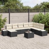  Sjedeća garnitura za vrt 9 kom. Crna poliratan 62 x 62 x 69 cm | shoptok.hr