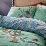 Matthew Williamson Zelena/modra enojna posteljnina iz bombažnega satena 135x200 cm Paradise Parrot – | Shoptok.si