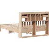 vidaXL Krevet s regalom za knjige bez madraca 135x190 cm od borovine | shoptok.hr