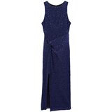 Trendyol Navy Blue Fitted Knitted Shiny Sequin Sequined Elegant Evening Dress | Shoptok.si