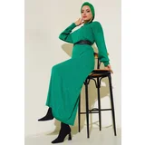 Bigdart 15900 Hijab Knitwear Dress - Green