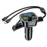 Apple FM transmiter Bluetooth sa USB punjaćem i kablom Type-C + iPhone/lightning BOROFONE BC45 Prestige QC3.0 2-in-1 carwith black Cijene