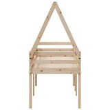  Visoki krevet s krovom 75 x 190 cm od masivne borovine | shoptok.hr