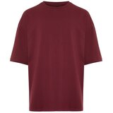 Trendyol Muška majica Tmnss22Ts0318, Bordo Cene