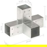 vidaXL spojnici za stupove u x-obliku 4 kom pocinčani metal 71 x 71 mm | shoptok.hr