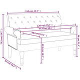  Klop z naslonom temno rjava 120x62x75,5 cm blago | Shoptok.si