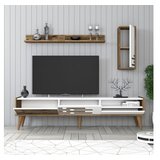 Hanah home valensiya - walnut, white walnutwhite tv unit | ePonuda.com