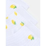 Sinsay Rebraste čarape s motivom limuna 3 pack | shoptok.hr