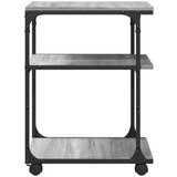  Stojalo za tiskalnik 3-nadstropno siva sonoma 43x48x64 cm les, (22137089) | Shoptok.si