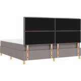  Krevet s opruga kutije Sivo-smeđa 200 x 200 cm tkanina Slike