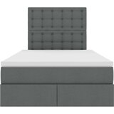  Krevet s od storage Tamno siva 120 x 190 cm Lažna koža | shoptok.hr