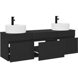  Set ormarića za kupaonicu 3 kom. Crna 49 x 44,5 x 65 cm | shoptok.hr