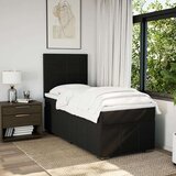 vidaXL Box spring postelja z vzmetnico črn 90x190 cm blago | Shoptok.si