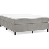  Za krevet s oprugama svjetlosivi 140 x 190 cm baršunasti | shoptok.hr