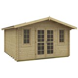 Male kuće Drvena vrtna kuća AINO 400 × 400 cm sa šindrom | shoptok.hr
