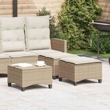vidaXL Vrtni tabure s jastucima 2 kom bež 55x55x36 cm poliratan | shoptok.hr