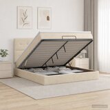  od pjene s madracem i LED-om Krem 180 x 200 cm Tkanina | shoptok.hr