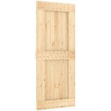 vidaXL Klizna vrata s priborom za montažu 85 x 210 cm masivna borovina | shoptok.hr