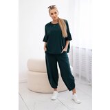 Kesi Włoski Cotton set blouse + trousers dark powder pink | ePonuda.com