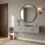 Hanah home komoda Moka 120, 120 cm, bela / zlatna | Eponuda.com