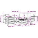  Set vanjskih sofa 8 kom. Bijela i bež Poliester | shoptok.hr