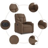  Električni naslanjač s funkcijo vstajanja rjavo blago, (20927129) | Shoptok.si