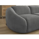 Bobochic Paris Siva sedežna garnitura iz tkanine bouclé 230 cm Tina – | Shoptok.si