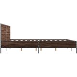  Okvir kreveta boja hrasta 120x200 cm konstruirano drvo i metal | shoptok.hr