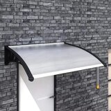  Nadstrešnica 100x100cm crna providna 5mm leksan | ePonuda.com