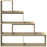 Pregrada/regal za knjige 4 razina hrast 143,5x29x143,5cm drveni | shoptok.hr