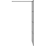  Zid za walk-in tuš Crna 90 x 195 cm Staklo otporno na udarce | shoptok.hr