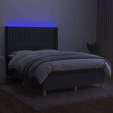  Krevet box spring s madracem LED tamnosivi 140x200 cm tkanina | shoptok.hr