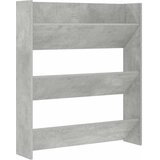  Zidni ormarić za cipele siva boja betona 80 x 18 x 90 cm drveni | shoptok.hr