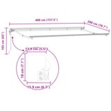 Skrovita tenda Crvena 400x200 cm Poliester i aluminij i tkanina | shoptok.hr